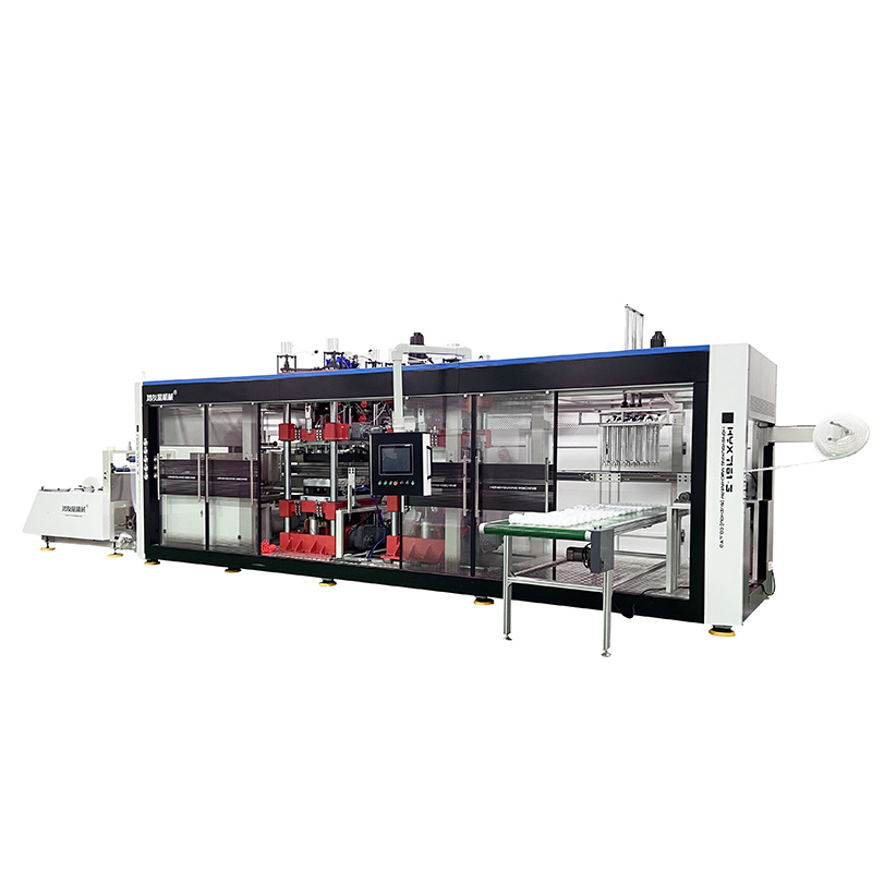 HYX-7161 Fuldautomatisk positiv og negativt tryk 3 stationer termoformingsmaskine